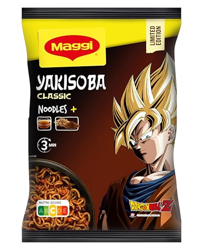 MAGGI Fusian Yakisoba Classic - Noodles de trigo con hortalizas deshidratadas y salsa - Pack de 8 x 120g