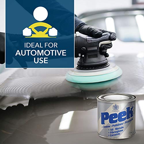 Peek 33700 Metal Cleaner Polishing Compound Paste To Clean, Polish, Shine And Protect Stainless Steel, Silver, Chrome, Fibreglass And Ceramic, 250Ml #TOP2