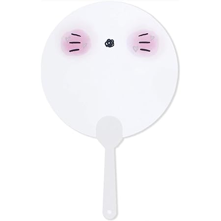 Amazon Co Jp 四国団扇 おしゃべり透明うちわ ねこ 日本製 約15 5cm 24 7cm Us43 1 ホーム キッチン