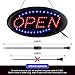 Neon Sign OPEN, AGPtek 19x10inch LED business open sign advertisement board Electric Display Sign, Two Modes Flashing & Steady light, for business, walls, window, shop, bar, hote