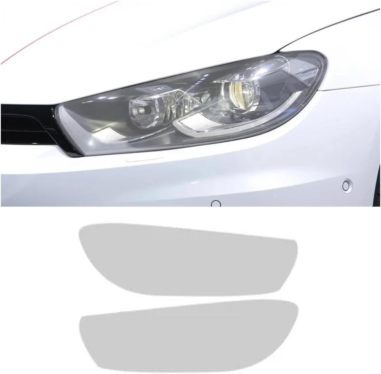 SamLng Car Front Light Film for Scirocco 2008-2017 Precut Headlight Protective Film Car Front Headlamp Protection Film car Lights Film Headlight Anti-Scratch Non-Yellowing Protective Film