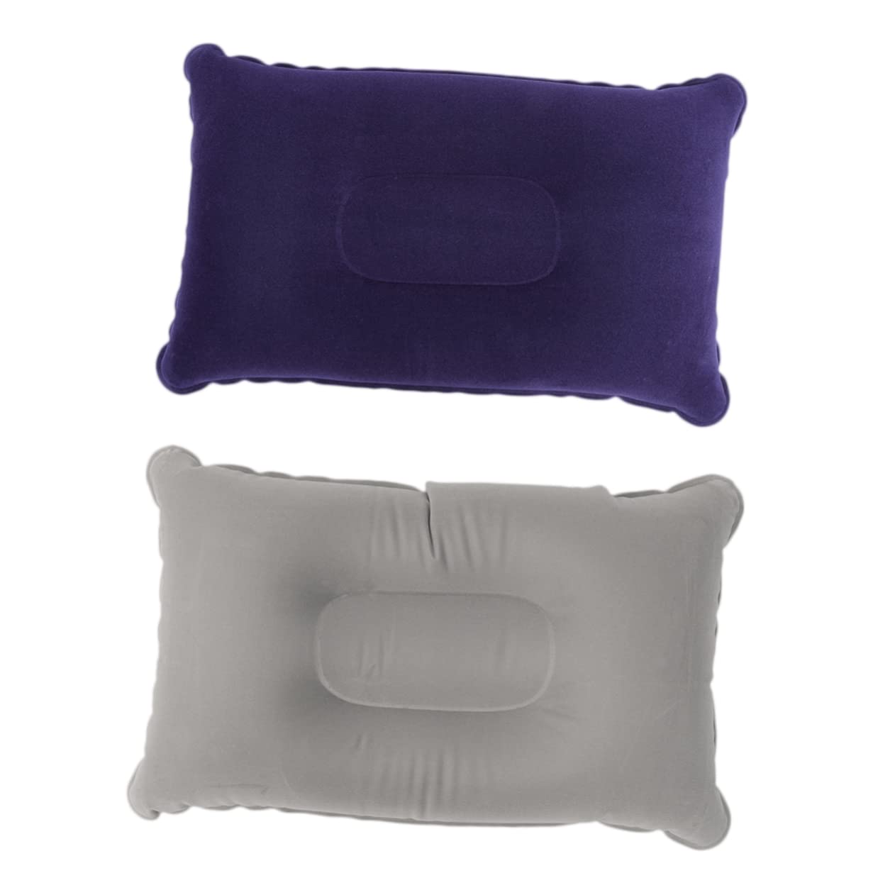 VANZACK Inflation Pillow PVC Flocking Multi-Purpose Pillow Neck Support Portable for Travel Camping