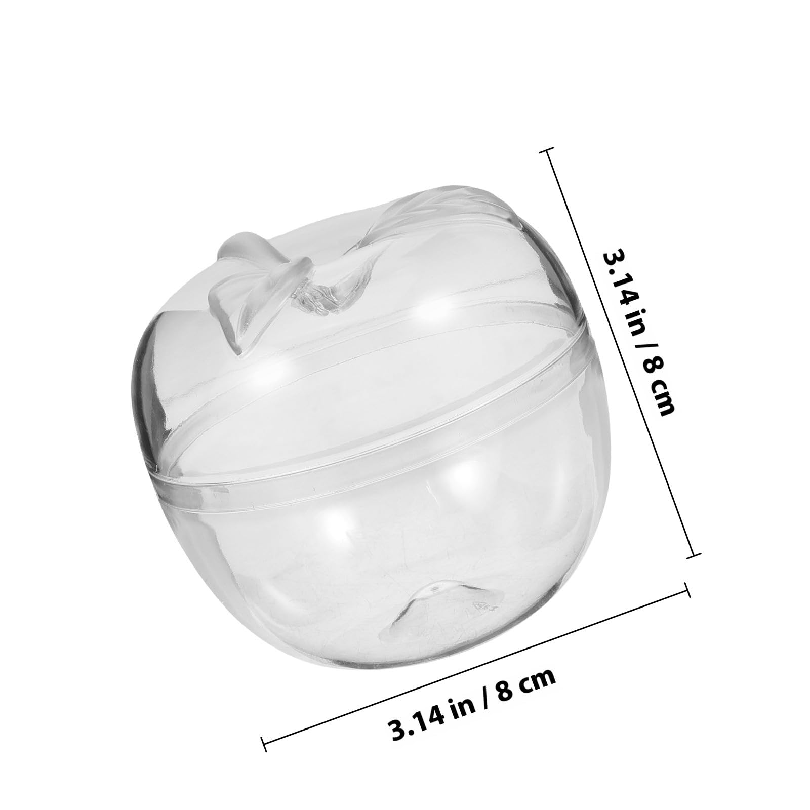 Caja de Dulces Navideña Transparente de Plástico 10 Piezas