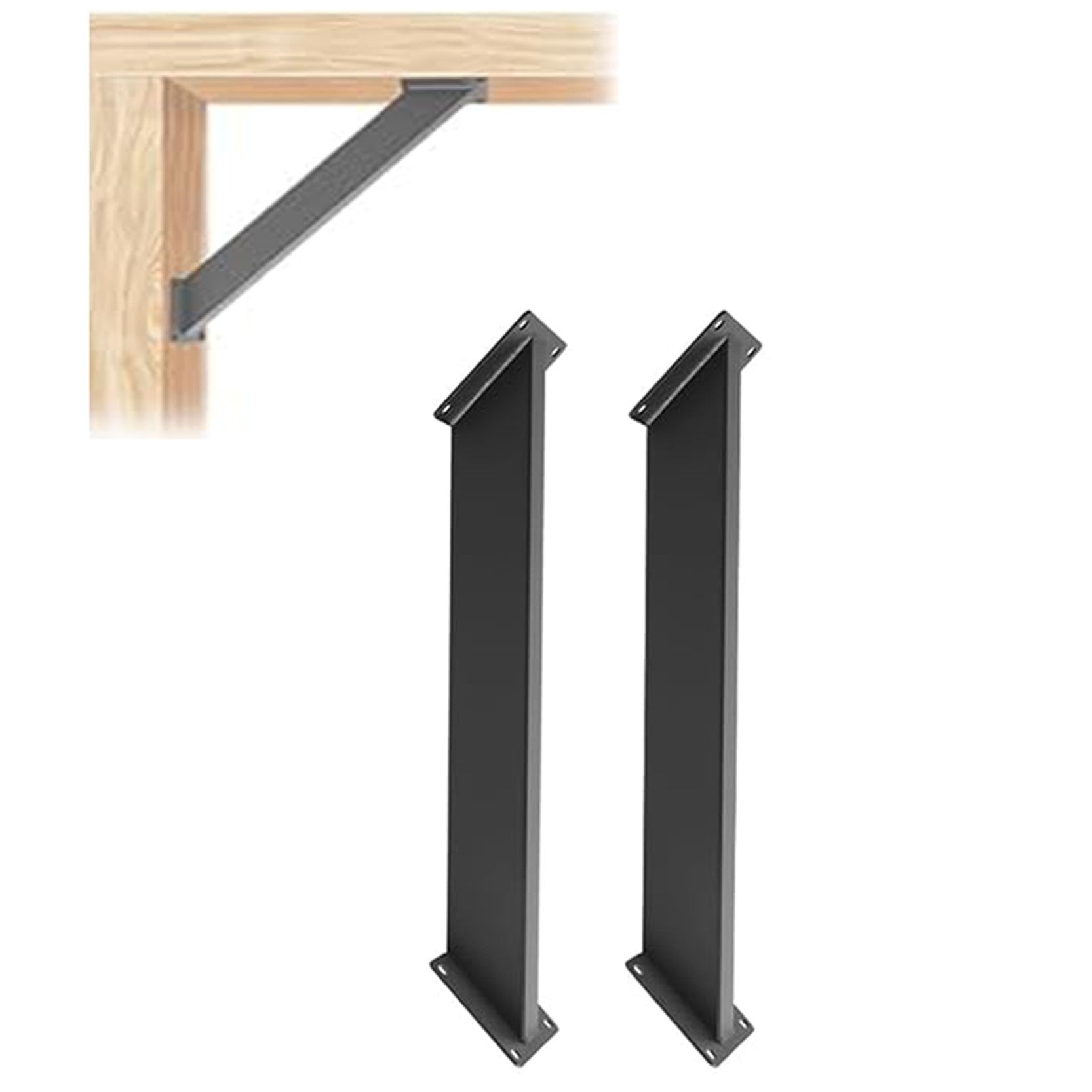 LQSYBHD 45-Degree Angle Corner Braces Joint Bracket with Black 45 Degree Angle Support Brackets Heavy Duty Pergola Brackets Kit for Wood Post Support Pergola Gazebos(Color:2pack)