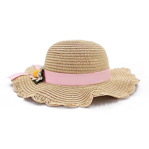 Image of VRITRAZ Comfortable Straw Summer Green Beech Hat and Handbag Perfect Combo for Kids (6-16 Year)