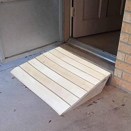 Generico Gumowe rampy dostępowe do chodników, drewniana rampa dostępowa do chodników dla łatwego dostępu, trwałe i wytrzymałe rozwiązanie do garażu, patio i podjazdu, (30,8 x 30 x 11 cm)