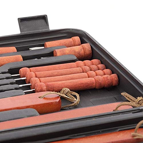 BBQ Grill di set (18 pezzi), posate per barbecue con valigetta