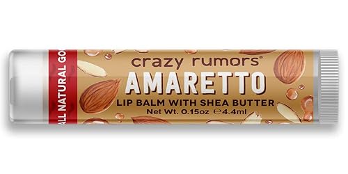 Crazy Rumors Au Naturale - Bálsamo labial sin sabor. 100% natural, vegano, a base de plantas, fabricado en Estados Unidos (paquete de 1)