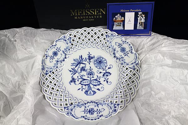 Amazon | マイセン／ブルーオニオンメッシュ・プレートドイツ製