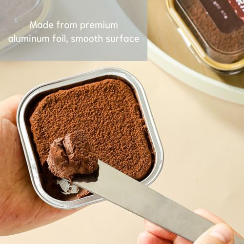Findful FIND-10DGP-JIN Mini Cake Pans With Lids (10Oz,40 Pack) Aluminum Foil Square Cupcake Liners Brownie Baking Cups,Disposable 4 Inchx4 Inch Large Cupcake Pan,Jumbo Muffin Tin Ramekins Holders thumb #2