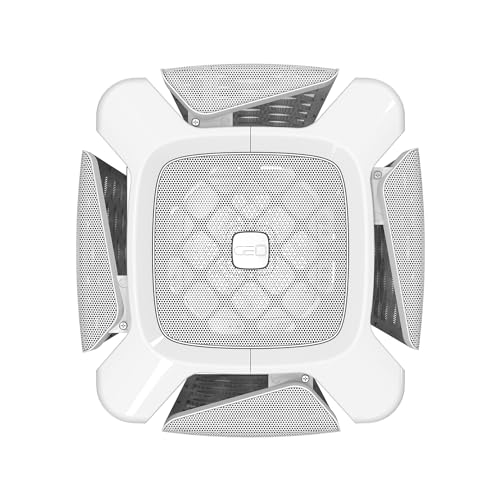 Gabinete PC Geometric Future Mini Tower THE ARK Blanco, compatible con Micro-ATX e ITX, con rejilla frontal y bandeja de placa base ajustable miniatura 3