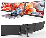 Laptop Screen Extender, 14'' FHD 1080P Ultra-Slim Triple Portable Monitor for Laptops, Two Cable USB-C Travel Monitor Extender Plug & Play for 13'-17' Laptop, Compatible with Wins/Mac/Android/Chrome