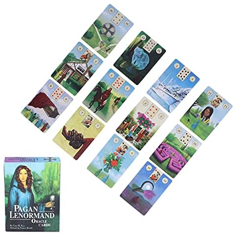 Weiyo 38 Tarot Card Deck, Pagan Lenormand Oracle Future Fate Forecasting Cards Suitable for Beginners and Tarot Card Enthusiasts Gifts for Families or Yourself, 3.9 X 2.8In Deck Card Cover