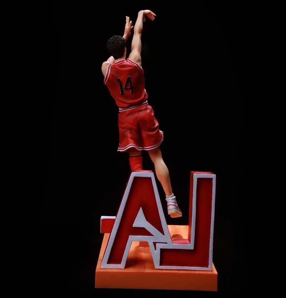 REOZIGN Statua Figura di Slam Dunk, Figura del Personaggio in PVC Figurine Cosplay Modello da Collezione Decorazione Regalo per Fan degli Anime (Mitsui Hisashi)