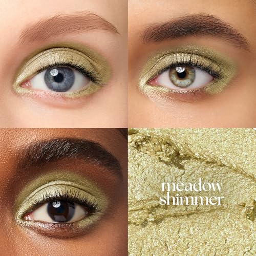 Image of Julep Eyeshadow 101 Cream-to-Powder Waterproof Shadow Stick - Meadow Shimmer - Long-Lasting, Crease-Proof, Earthy Green Shimmer Cream Eyeshadow with Built-in Smudger
