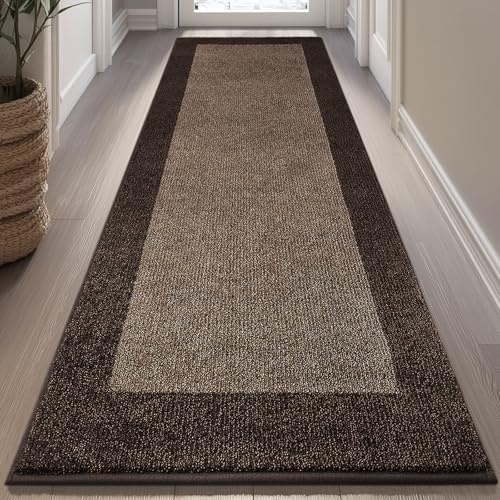 Image of Machine Washable Kitchen Rug 32 inch x 72 inch, Non Slip Indoor Door Rug, Absorbent Entrance Runner Rug for Bedroom, Hallway, Bathroom, Floor (Roll Packing)