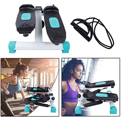 RAHYMA-Weiping-Mini-Stepper-Stair-Stepper-Exercise-Equipment-with-Resistance-Bands-and-LCD-Monitor-Adjustable-Twisting-Step-Fitness-Exercise-Machine-Indoor-WorkoutGreen
