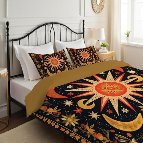 Parure housse couette microfibre de qualité supérieure imprimé tarot géométrique - 6