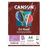 CANSON Iris Vivaldi, Papel Colorido A4 em Pacote de 25 Folhas Soltas, Gramatura 120 g/m², Cor Grena (16)