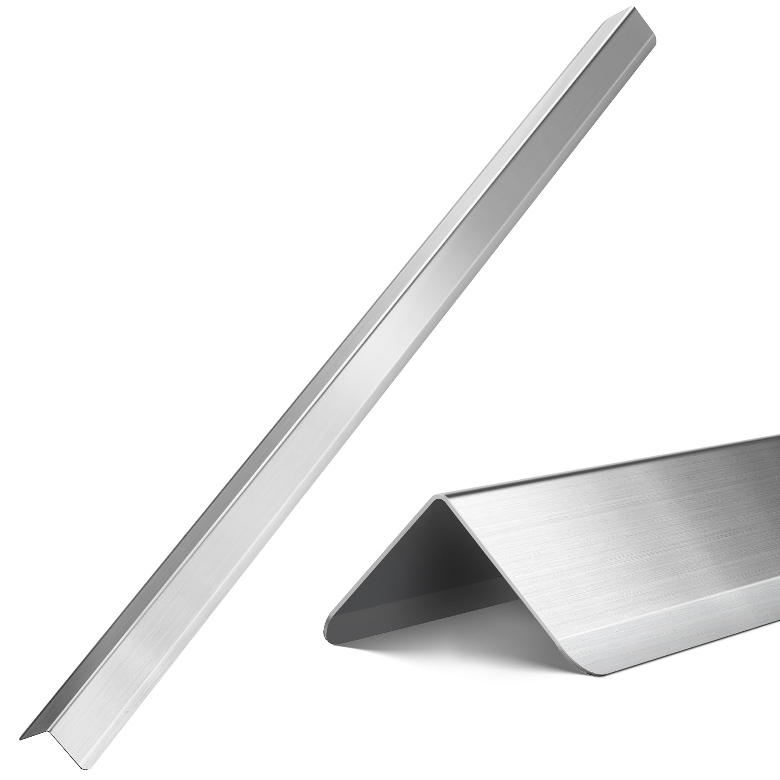 Zipcase Stainless Steel Wall Corner Guard 2 x 2 x 48 inch, Pack of 10 Metal Wall Corner Protector with 90-Degree Angle for Wall Protection and Decoration.
