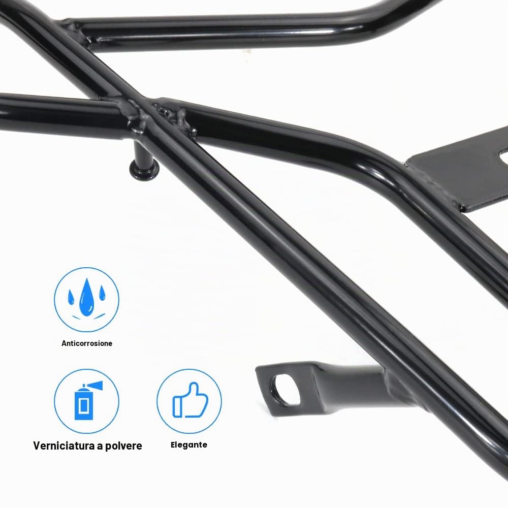 xitomer Portapacchi Posteriore per Moto, Adatto per CRF300L 2021-2025 e CRF300L RALLY 2021-2025, Verniciato a Polvere, Acciaio da 1,9 cm, 5 kg di Capacità di Carico