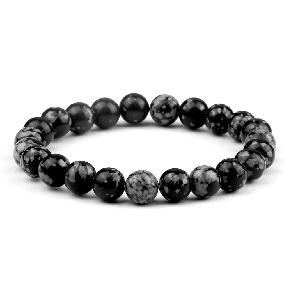 YONGHONGKEJI Natural Alabaster Stone Healing Crystal Bracelet For Women, Chakra Gemstone Bracelet Elastic Yoga Distance Charm Jewelry For Men Couple Jewelry Xmas Gift