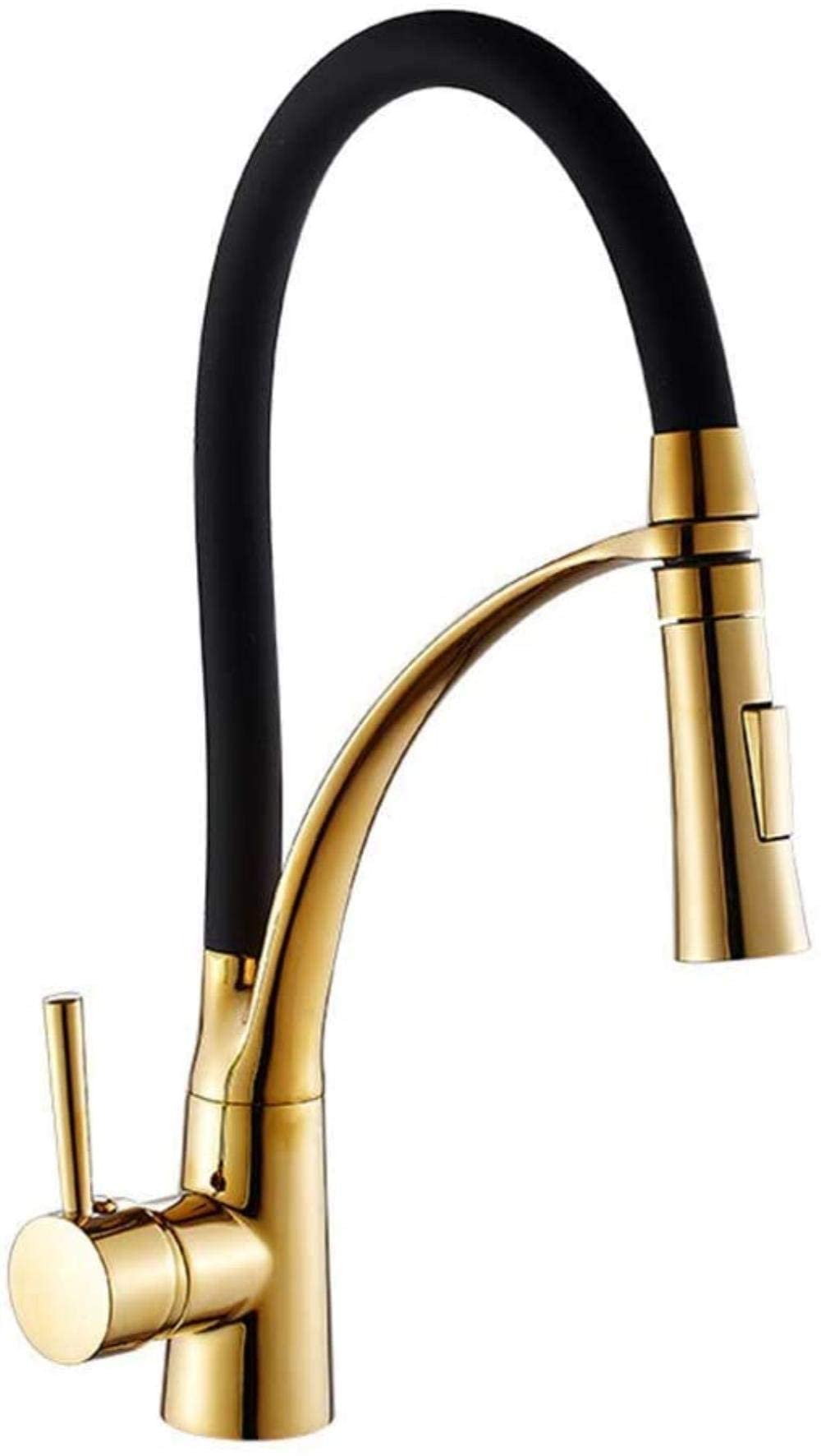Robinet créatif mitigeur doré de cuisine pour évier et design de vasque
