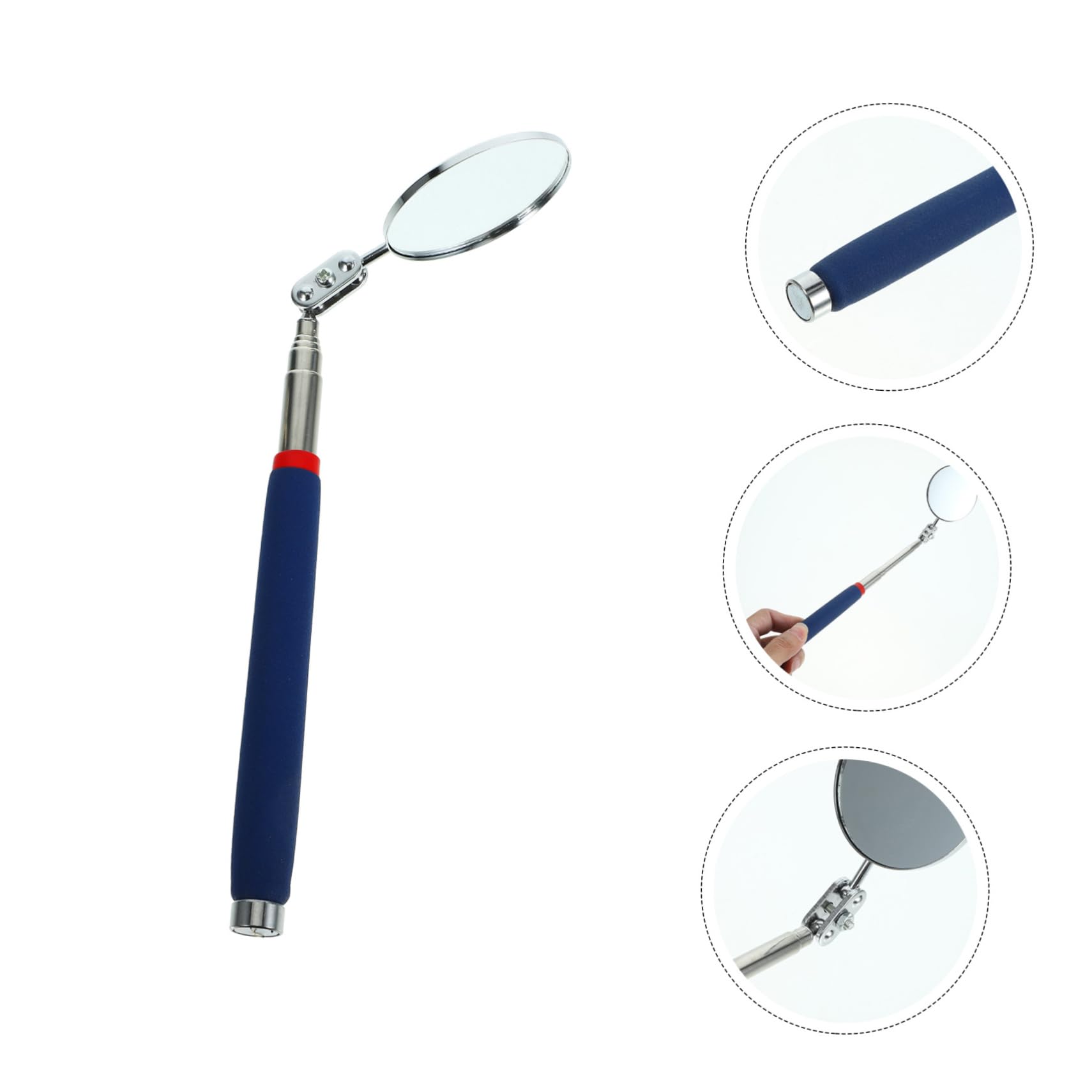 VILLFUL Compact Extendable Inspection Mirror Car Mechanic Tool High-Definition Telescoping Mirror