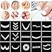 CCbeauty French Nail Stickers Nail Art DIY French Tip Guides French Manicure Template Sticker Decals Nail Accessories (18 Sheet/Pack)
