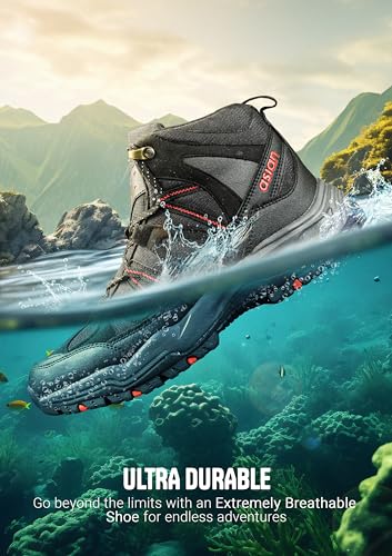 Image of ASIAN Men's Everest-21 Sports Trekking & Hiking,Walking Hi-Neck Shoes with Rubber Outsole & Memory Foam Insole Lace-Up Shoes for Men's & Boy's