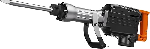 Miniatura 4 de VEVOR Demolition Jack Hammer, MAX 2200W martillo eléctrico resistente, 1350 BPM interruptor de hormigón 2 piezas cinceles bits astillado con funda,