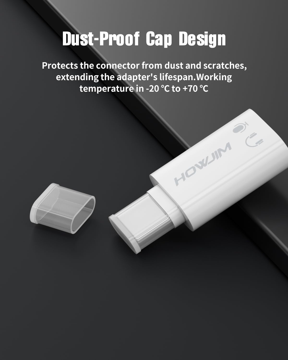 Paquete de 2 adaptadores de audio de luz a USB C para música/llamadas/control, USB C macho a Lightning hembra adaptador de auriculares para teléfono 15/16/17, almohadilla, G-alaxy, no para