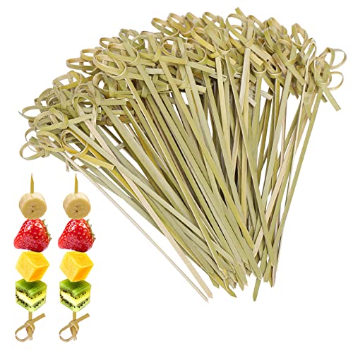 500 Pcs Bamboo Cocktail Picks- 4.8 Inch Natural Biodegradable Food