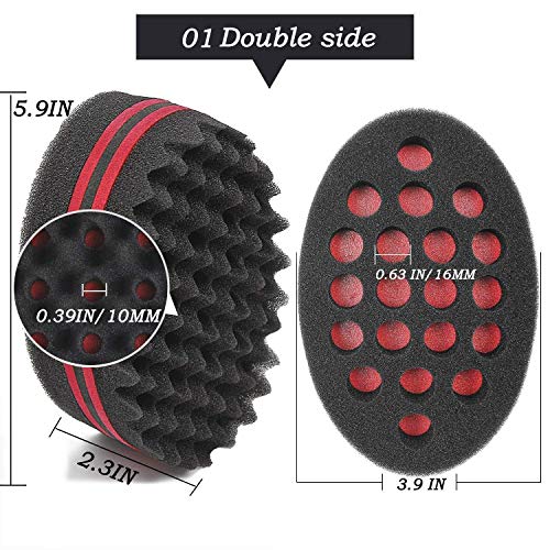 4 Pcs Varied Magic Twist Hair Brush,Curl Sponge,Tornado Locking Afro Curling Coil Comb Two-Side Hair Care Styling Tool (Blend) #TOP4