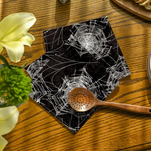 Servilletas de Tela Halloween Horaldaily 18 x 18 in, Negra x6 miniatura 3