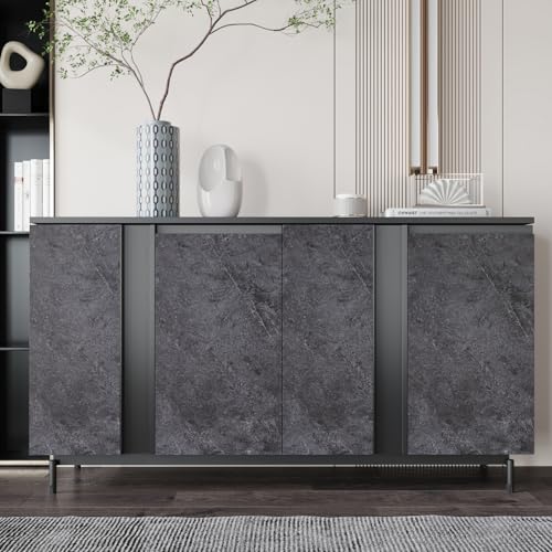 Papel de contacto de hormigón para encimeras autoadhesivo vinilo gris oscuro texturizado 5