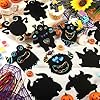 Lincia 60 Pcs Monster Scratch Cards Halloween Crafts for Halloween Paper Art Monster Gaming Crafts for Scratch Paper Birthday Supplies Home Decoration, 12 Styles, Party Gift #2