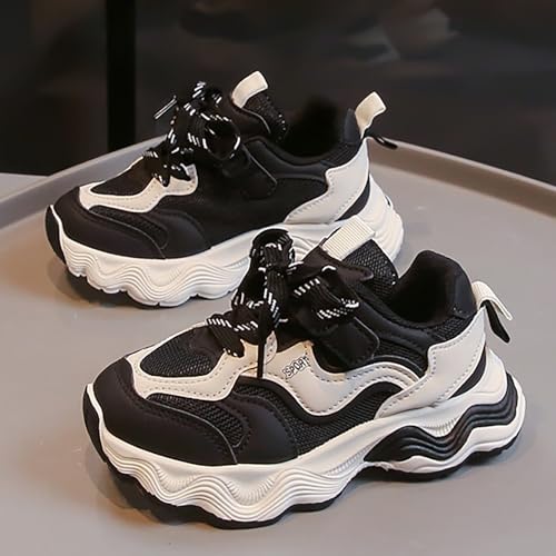 Toddler Kids Sneakers Boys Girls Lightweight Breathable Strap Athletic Tennis Lace-Up Shoes for Running Walking3