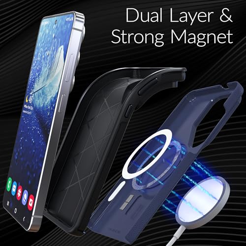 Image of Crave for Samsung Galaxy S26 Ultra Case, Compatible with MagSafe Shockproof Protection Dual Layer Case for Samsung Galaxy S26 Ultra (6.9 inch) - Navy