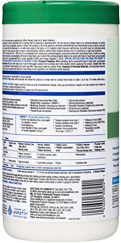 Image of Clorox Healthcare Hydrogen Peroxide Cleaner Disinfectant Wipes, 6.75 inch x 9 inch, 95 Count (Package May Vary)
