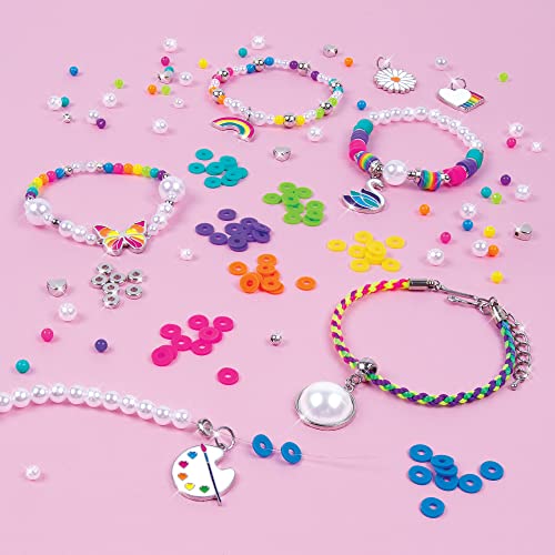 Kit de joyería de Arco Iris y Perlas Make It Real con abalorios infantiles 4