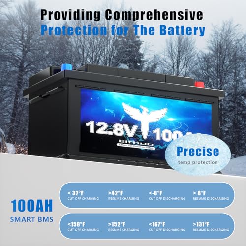 IP65-wasserdicht für Boots- und Van-Einsätze mit stabiler 12 - Detailansicht von Elfhub LiFePO4 12V 100Ah Test – Dealf...