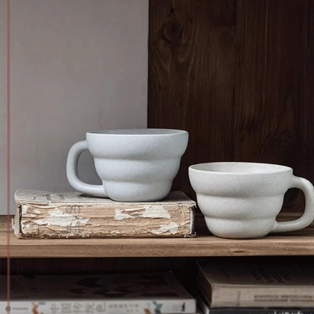 ENGENDER Tazas Cafe Taza De Cerámica, Taza De Desayuno, Taza De Agua, Taza De Café Retro Mug Cups(E)