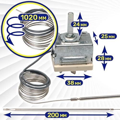 Thermostat für Backofen 299°C mit dem Originalcode 8032828 8040983 für Amica 55.17069.140 für Ego - Garantie 10 Jahre - MONTERAL