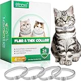 Collier Anti Puces pour Chat – Collier Chat Anti Puces et Tiques – Collier pour Chats 24 Mois de Protection (4 pièces)