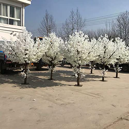 ZDHFFFUK Artificial Cherry Blossom Tree - Stunning White Sakura Flowers - Indoor/Outdoor Hotel Decoration Width - Lifelike Fake Plant