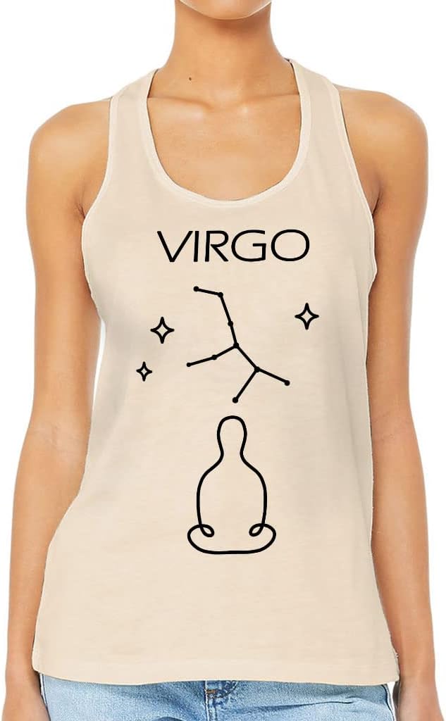 Virgo Design Women's Racerback Tank - Zodiac Sign Tank Top - Art Print Workout Tank