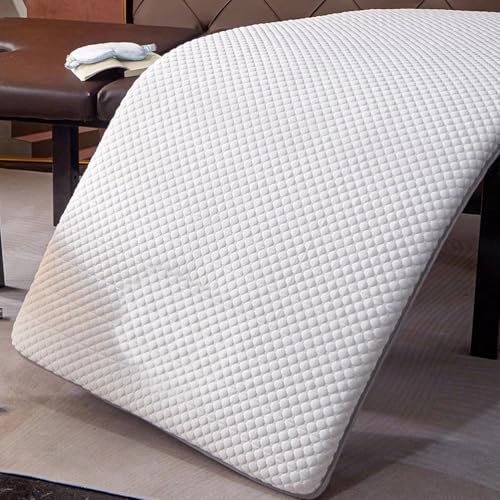 ksxnkhk Colchón de Espuma para Cama de Masaje, 190 x 80 cm/3 cm, Grueso, 3 cm/7 cm, con Correas en Las Cuatro Esquinas, Antideslizante, cómodo, Cuadrado, Redondo, Trapezoidal.