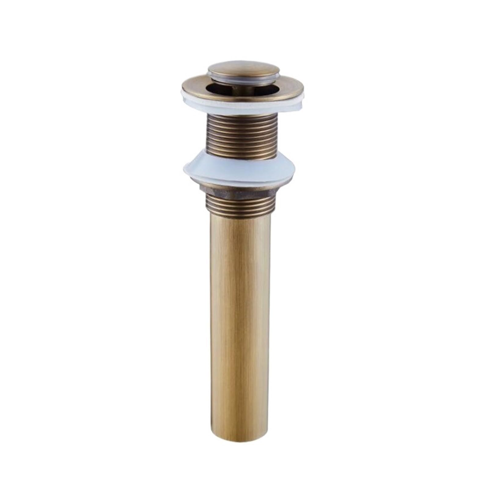 Tapón de Drenaje emergente, Desagüe de Lavabo de Bronce Antiguo, de Cobre y latón, Clic-clac con rebosadero, colador de desagüe for Fregadero(Zr2002-2)
