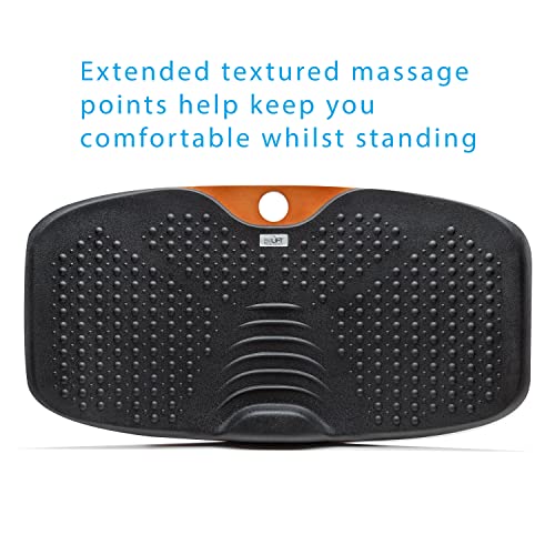 Image of Seville Classics airLIFT Premium Anti Fatigue Wooden Balance Wobble Board Mat w /Massage Points, for Office Standing Desk, Home, Exercise, Therapy, Sports Training, Black, 25 inchW x 13 inchD